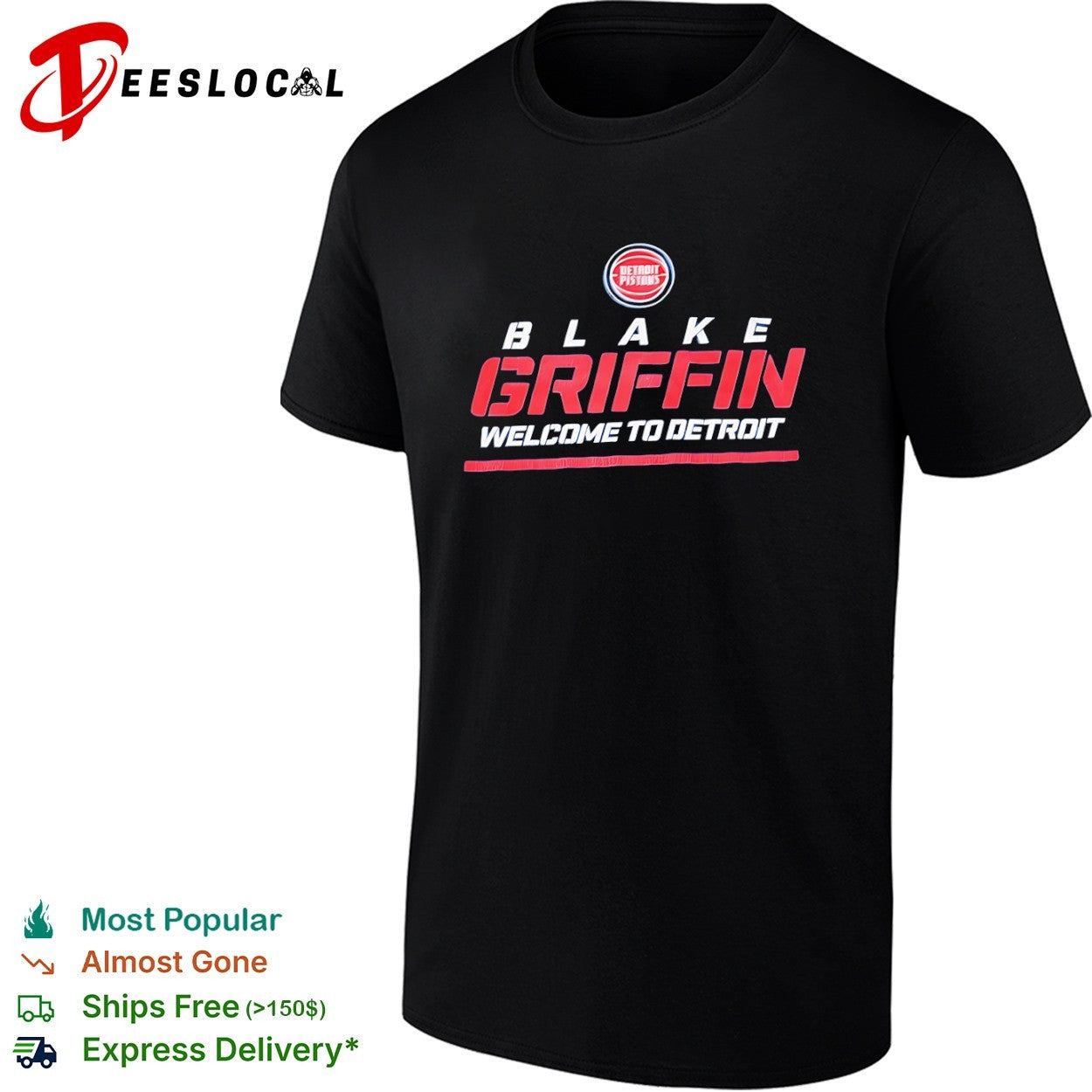 Blake Griffin Detroit Pistons NBA Welcome to Detroit Team Basketball shirt