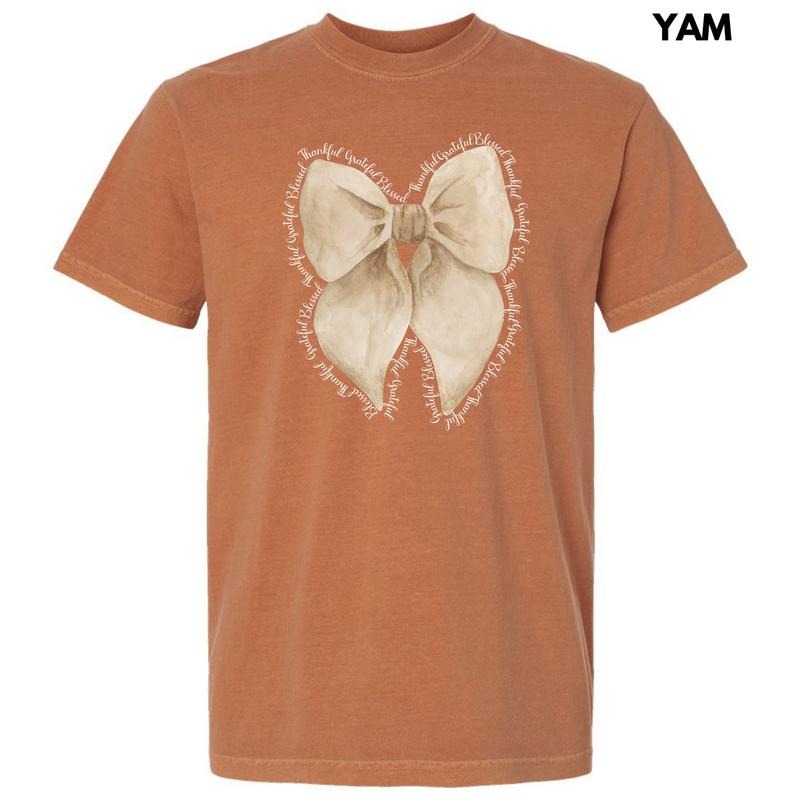 Blessed Beige Bow Comfort Colors T-Shirt 'NLB' Hoodie, Sweatshirt | TeeBloomCo.com