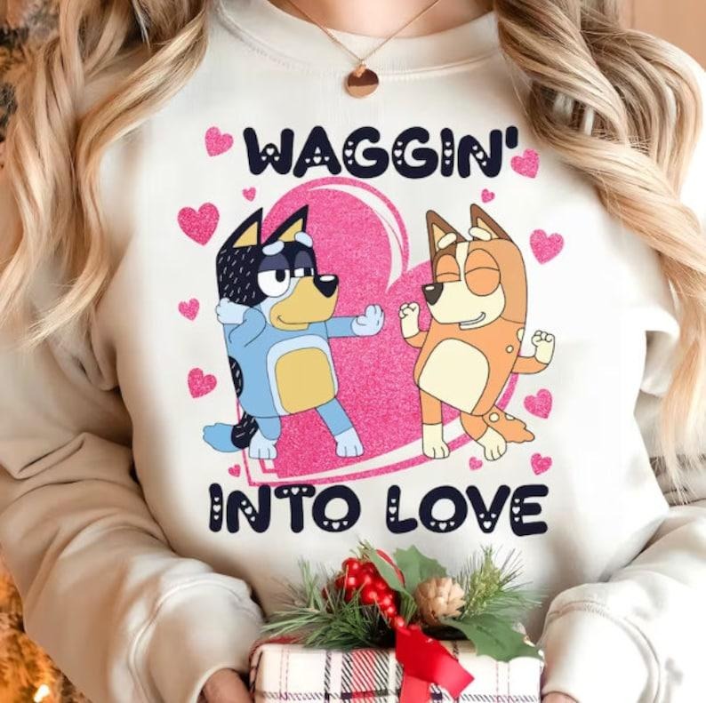 Blue Dogs Valentine'S Day Couple Shirt, Dogs Valentine'S Day Couple T Shirt, Dogs Valentine'S Day Shirt, Blue Dogs...