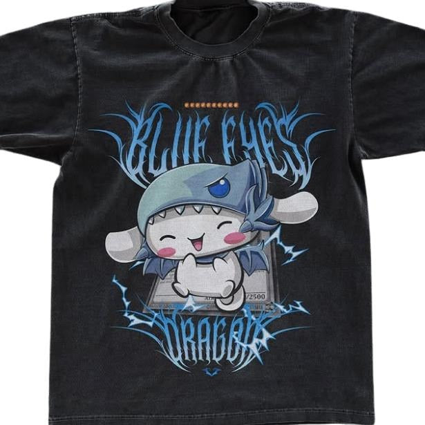 Blue Eyes Cinamon T-Shirt, Graphic Tees Gothic Grunge Y2k Emo Scene Amity Affliction Style Clothes Menswear Womenswear...