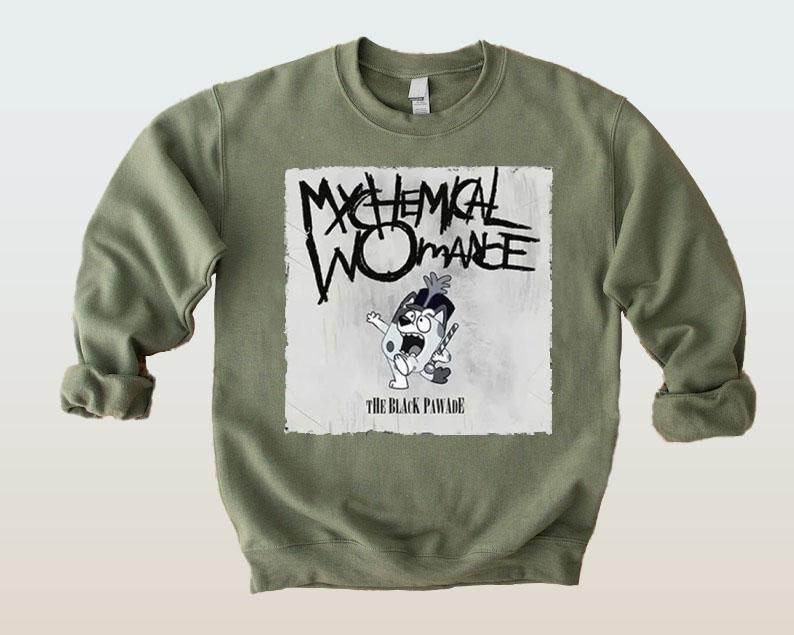Blueey Muffin My Chemical Romance Sweatshirt, The Black Pawade Muffin Shirts, Fusion of alternative fashion and music...