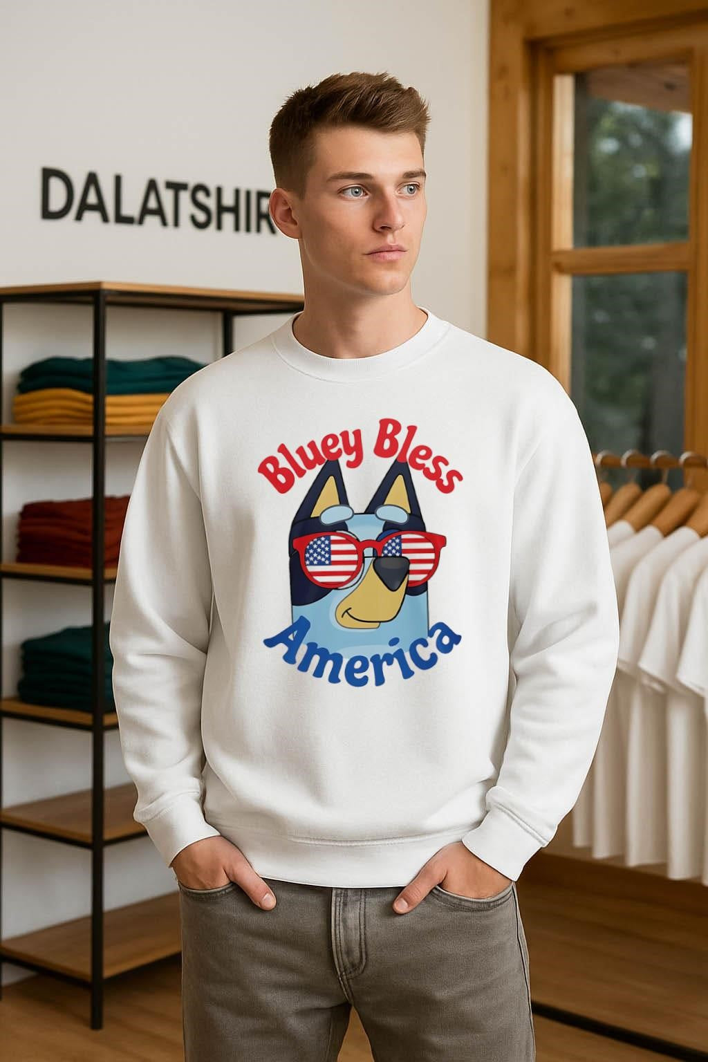 Bluey Bless America Sunglasses shirt