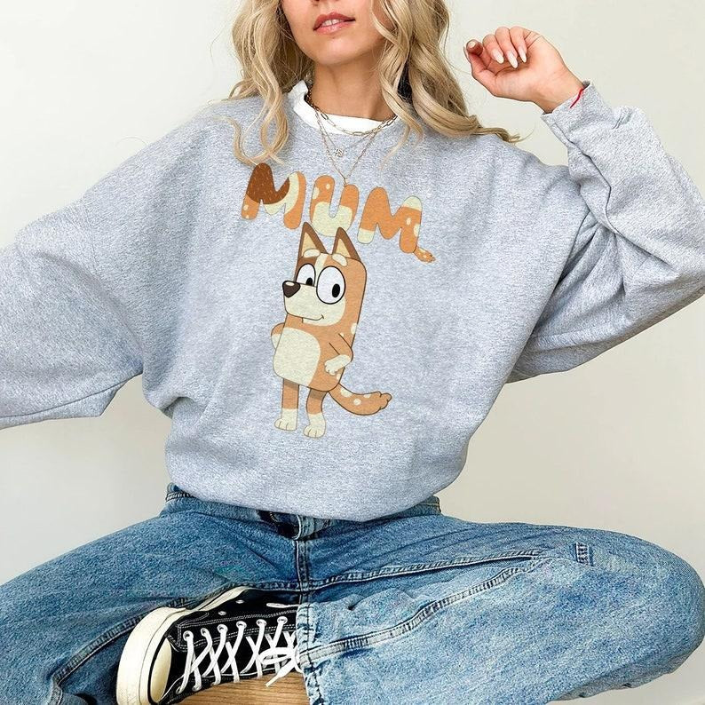 Bluey Mom Era Sweatshirt, Bluey Family Shirt, Retro Chilli Heeler, Mum Mother day,  Shirts Gift for Mom Hoodie and...