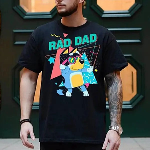 Bluey Rad Dad Shirt , Father's Day Gift Hoodie, Sweatshirt | TeeBloomCo.com