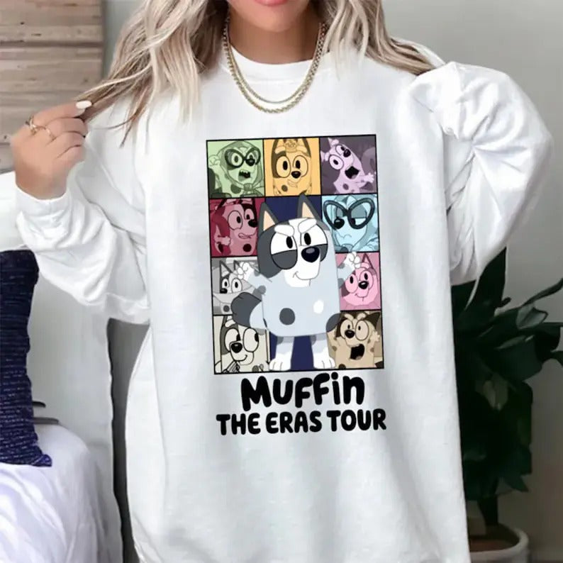 Blueyy Muffin Eras Tour Shirt, Muffin Bluey Shirt, Muffin T-Shirt, Sweatshirt, Hoodie, Muffin, Bluey Shirt | TeeBloomCo.com