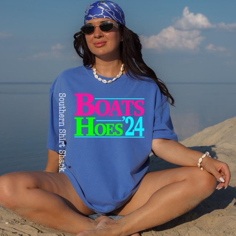 Boats n Hoes T shirt  | Flo Blue  comfort colors t shirt Hoodie, Sweatshirt | TeeBloomCo.com
