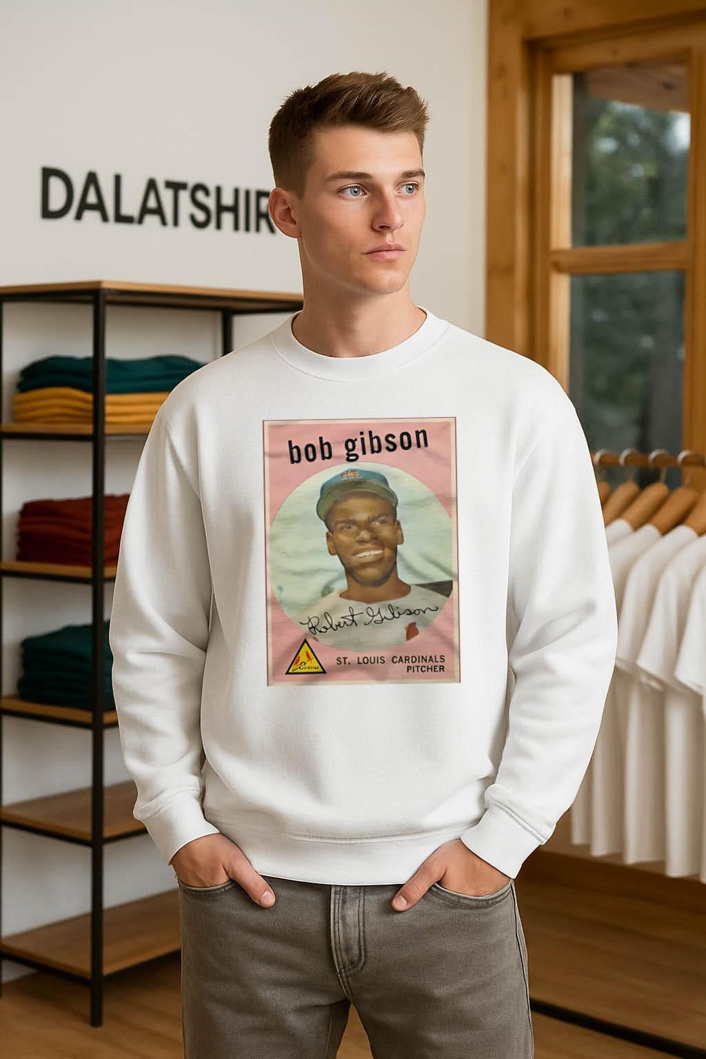 Bob Gibson St. Louis Cardinals Pitcher Baseball Card shirt