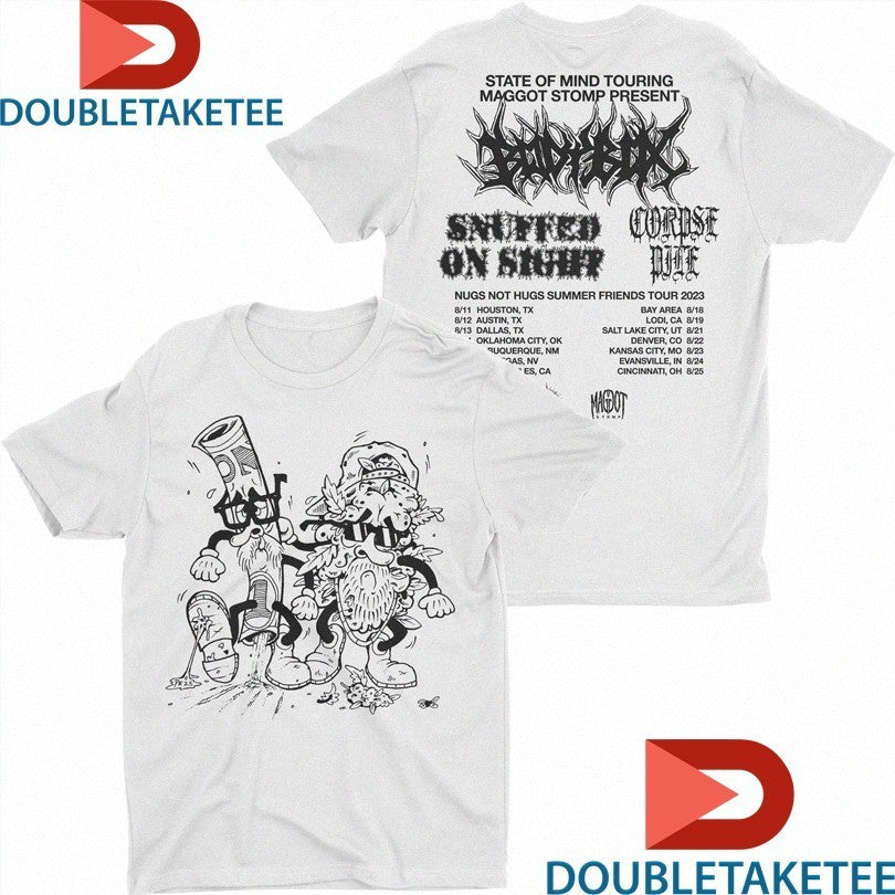 Bodybox Snuffed On Sight Corpse Pile Nugs Not Hugs Tour 2023 Shirts