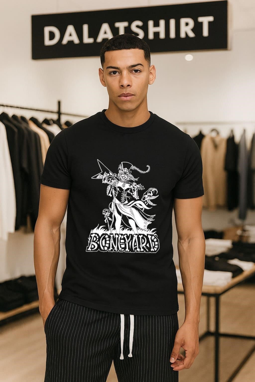 Boneyard Rocker Woman Holding Flying shirt