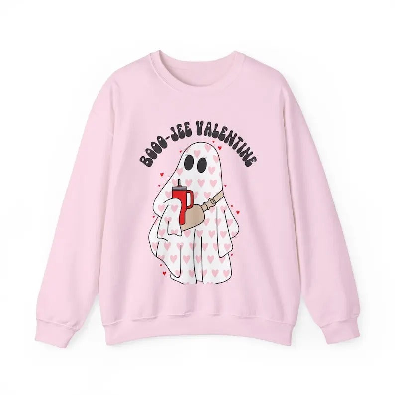 Boo-Jee Valentine Sweatshirt, Ghost Shirt, Valentine Sweatshirt, HL94 Hoodie | TeeBloomCo.com