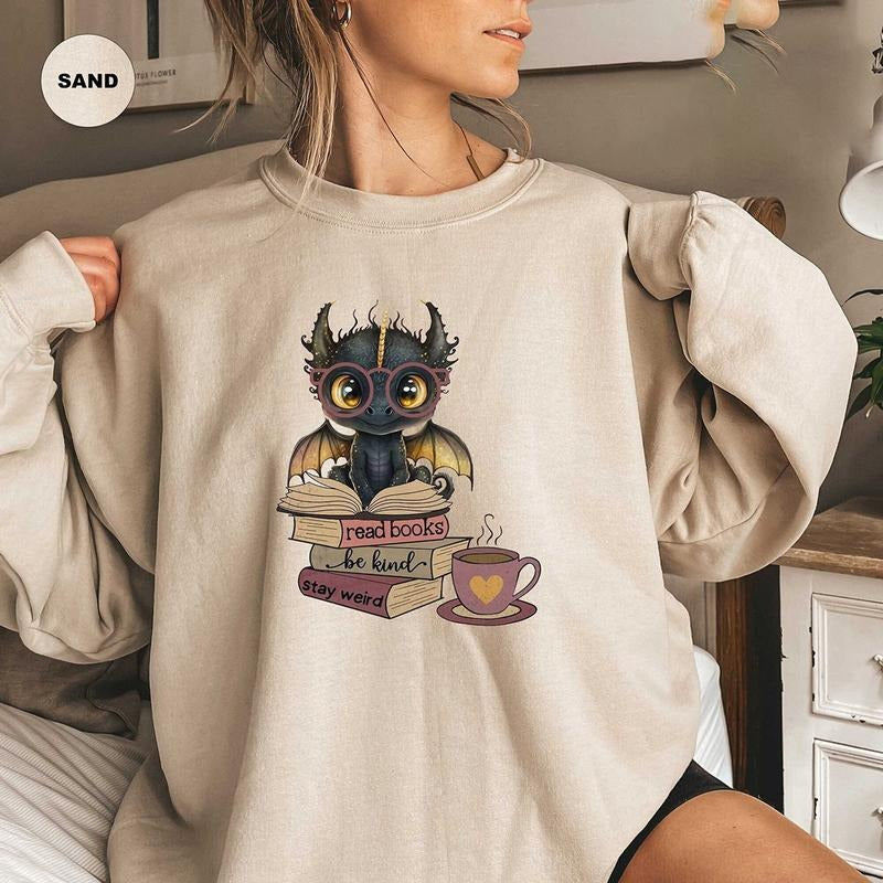 Book Lover Sweatshirt, Be Kind Tee, Stay Weird Tee, Fantasy Book Reader Tee, Fourth Wing T-Shirt, Bookish Tee, Book...