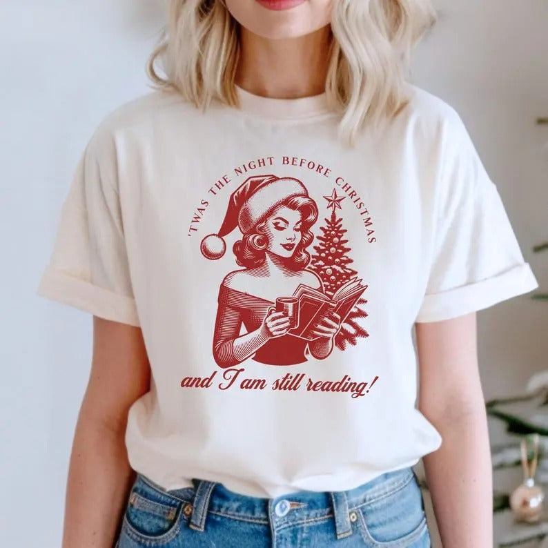 Bookish Christmas shirt for Book lover Bookworm Christmas t-shirt Book lovers gift Xmas Bookish shirt Gift for librarian...