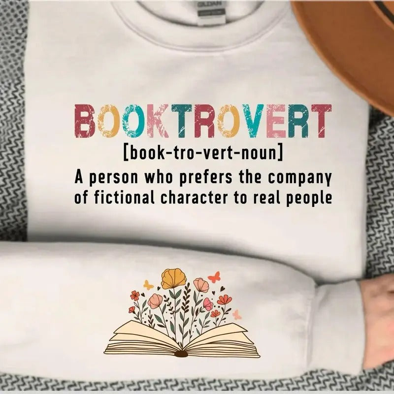 Booktrovert Sweatshirt, Booktrovert Definition Hoodie, Book Lover Shirt, Reading Sweatshirt, Book Shirt, Gift For Book...