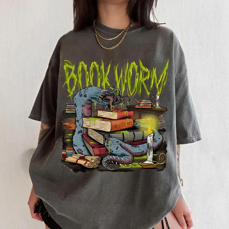 Bookworm Halloween Sweatshirt, Halloween Bookish Tee Shirt, Halloween Gift For Book Lover Hoodie | TeeBloomCo.com