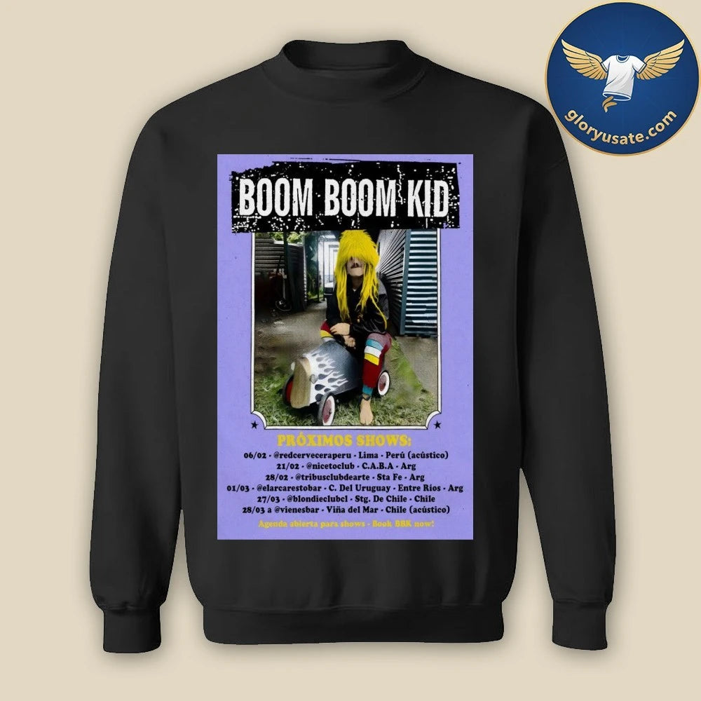 Boom Boom Kid Proximos 2026 Tour Poster Shirt