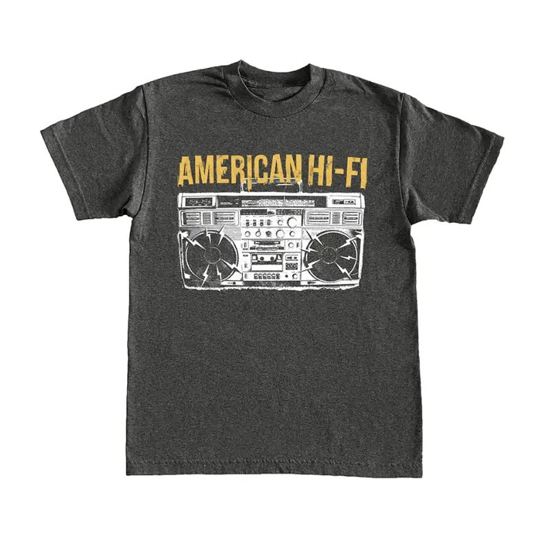 Boombox Heather Grey T-Shirt - Graphic Tee Men's Top Hoodie, Sweatshirt | TeeBloomCo.com