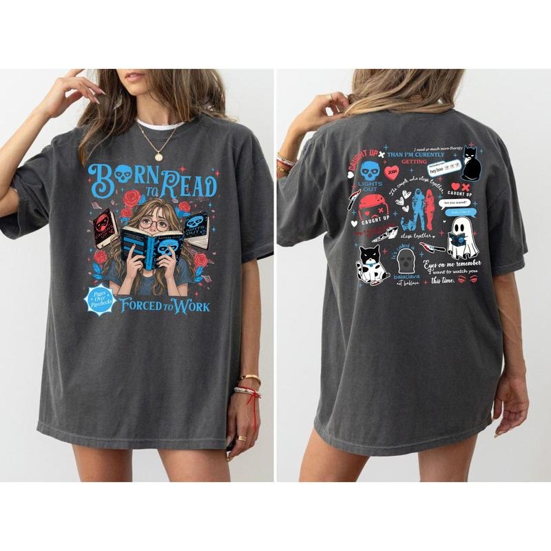 Born To Read Lights Out T-shirt, Forced To Word Sweatshirt, Lights Out Navessa Allen Sweatshirt, Caught Up Shirt, Romance...