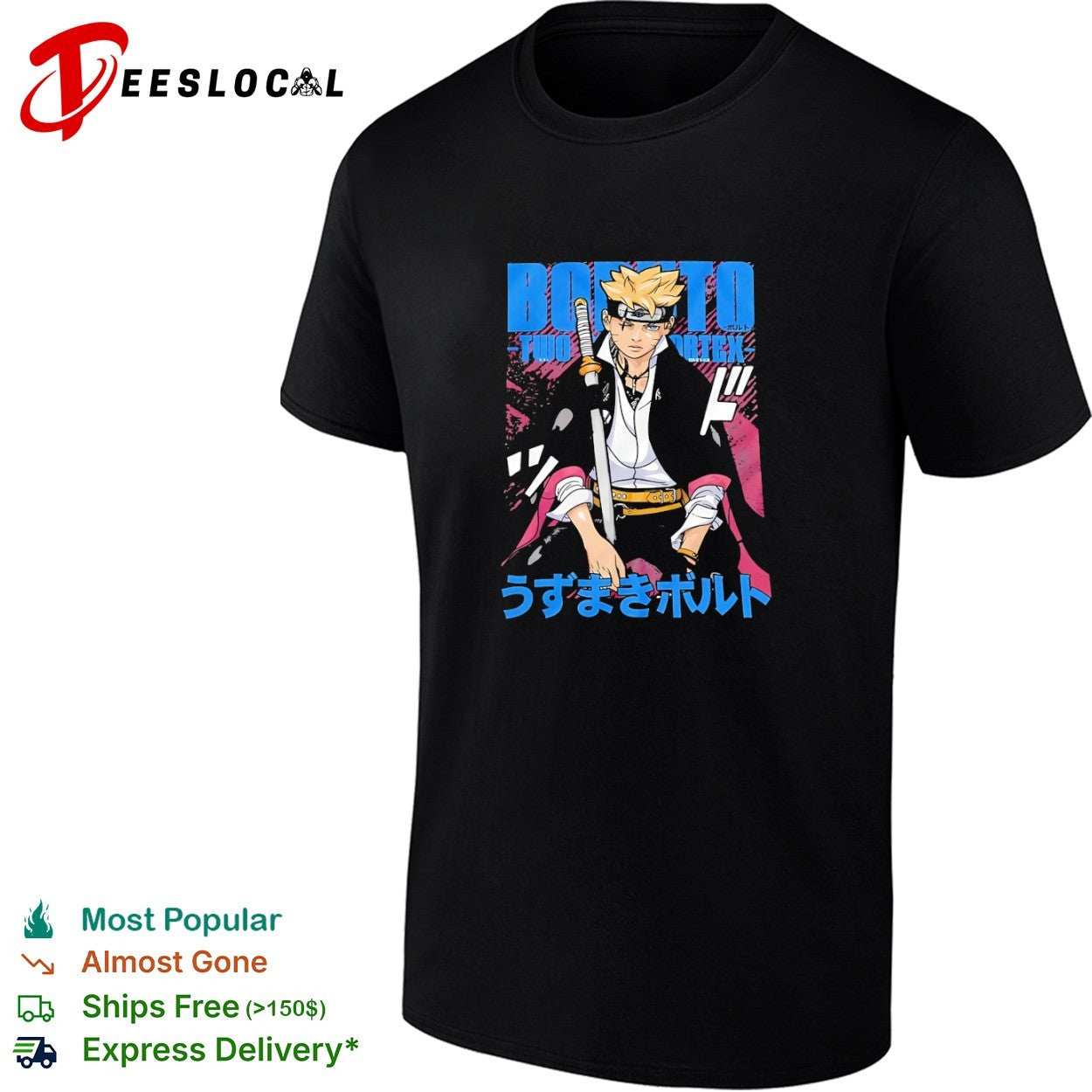 Boruto Two Blue Vortex Uzumaki Boruto Anime Manga Japanese shirt