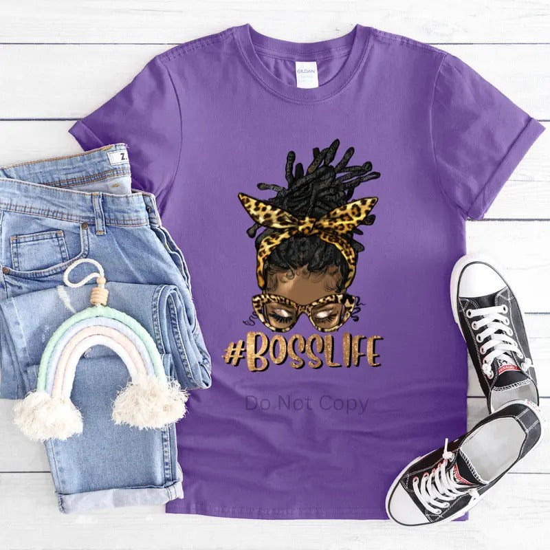 Boss Life DTF Transfer ONLY - This is NOT a T Shirt Hoodie, Sweatshirt | TeeBloomCo.com