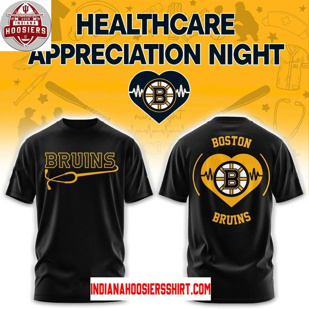 Boston Bruins Healthcare Appreciation Night Logo 2026 Hoodie T-Shirt