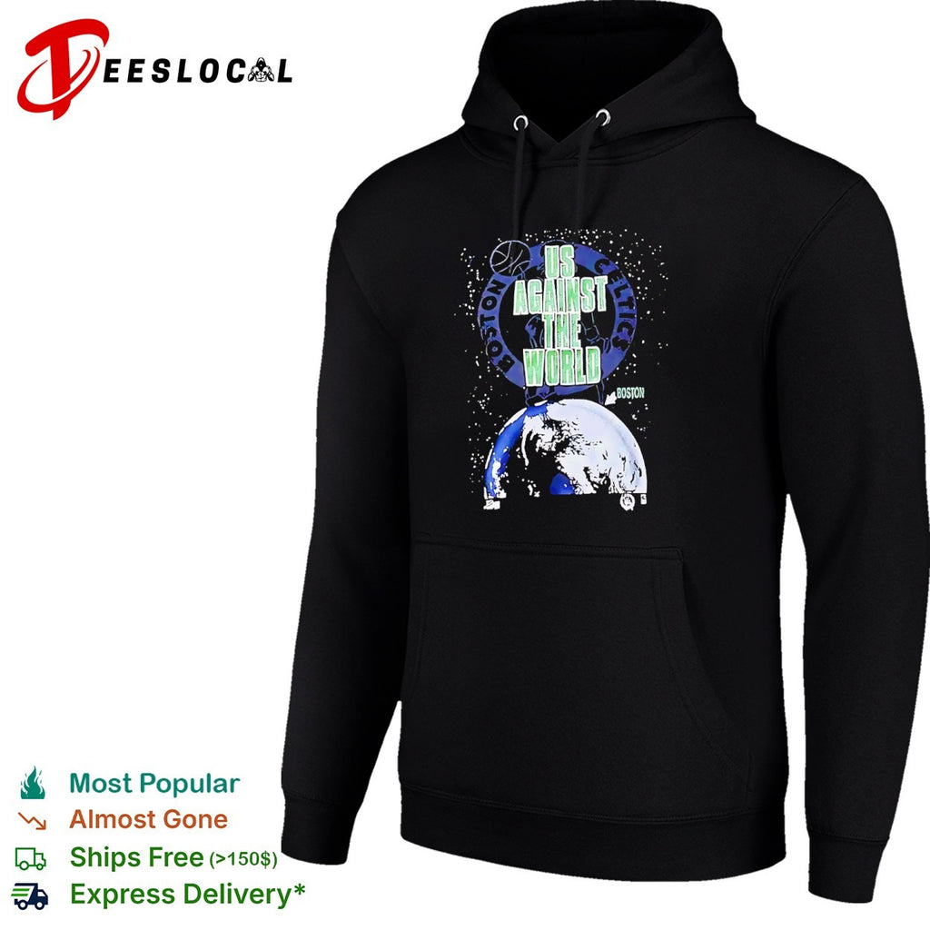 Boston Celtics Us Against the World Basketball Earth NBA shirt