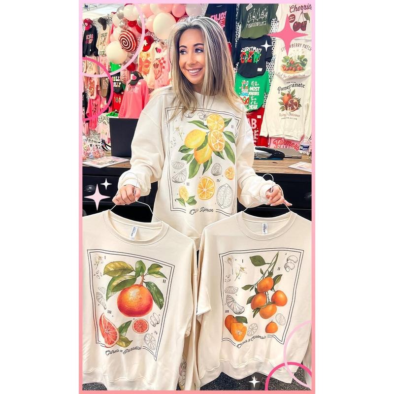 Botanical Fruit Graphic Sweatshirt T-Shirts, Hoodie | TeeBloomCo.com