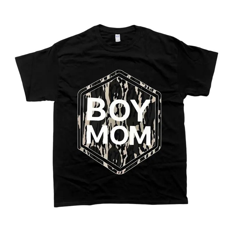 Bottomland Boy Mom Camoflauge Pattern Unisex Tshirt Top Hoodie, Sweatshirt | TeeBloomCo.com