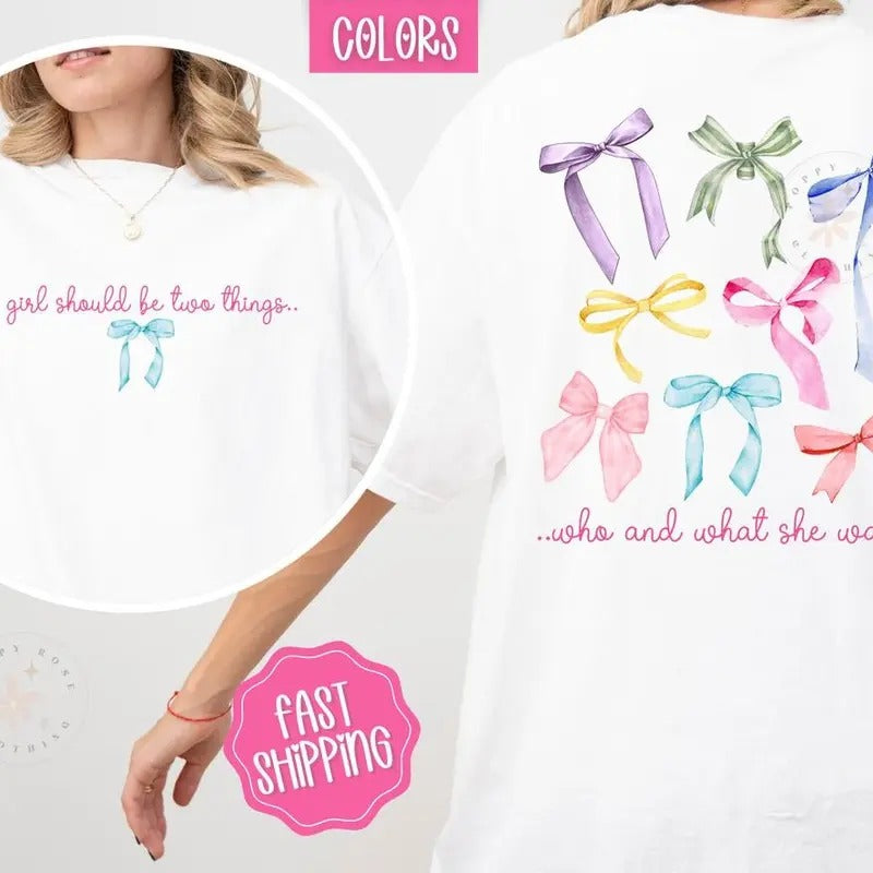 Bow Shirt , Coquette Tshirt, Women's Graphic Tee, shirt summer see, shirt hot tiktok trend Hoodie, Sweatshirt