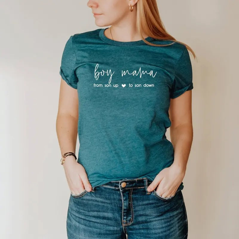 Boy Mama Shirt, From Son Up to Son Down Shirt, Mothers Day Shirt, Mom Shirt, Mommy Hoodie, Sweatshirt | TeeBloomCo.com