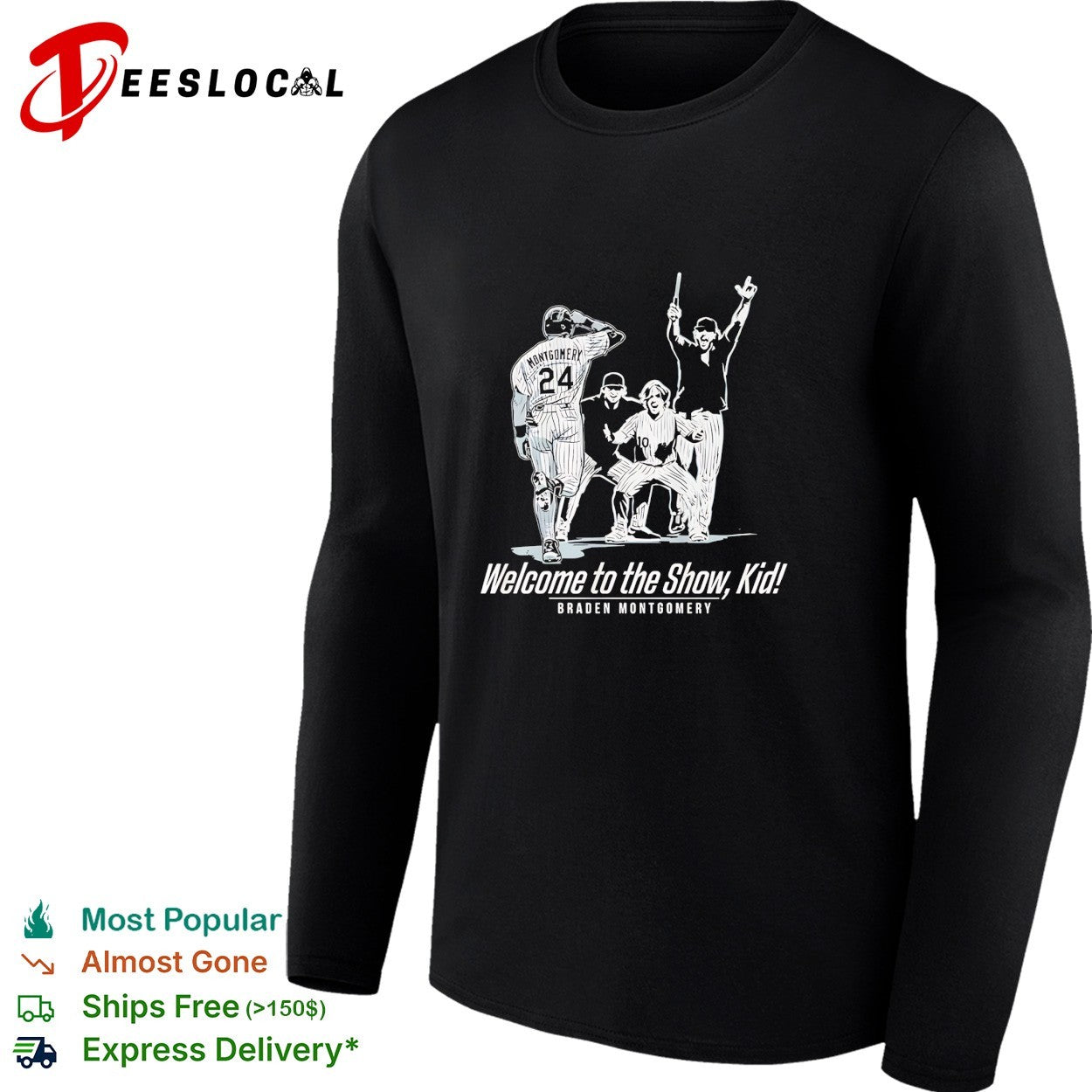 Braden Montgomery welcome to the show kid baseball debut shirt