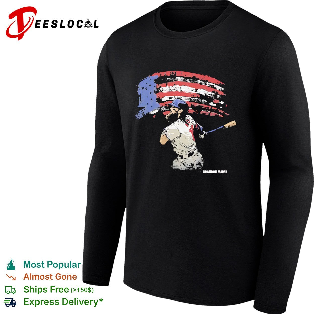 Brandon Marsh flag shirt