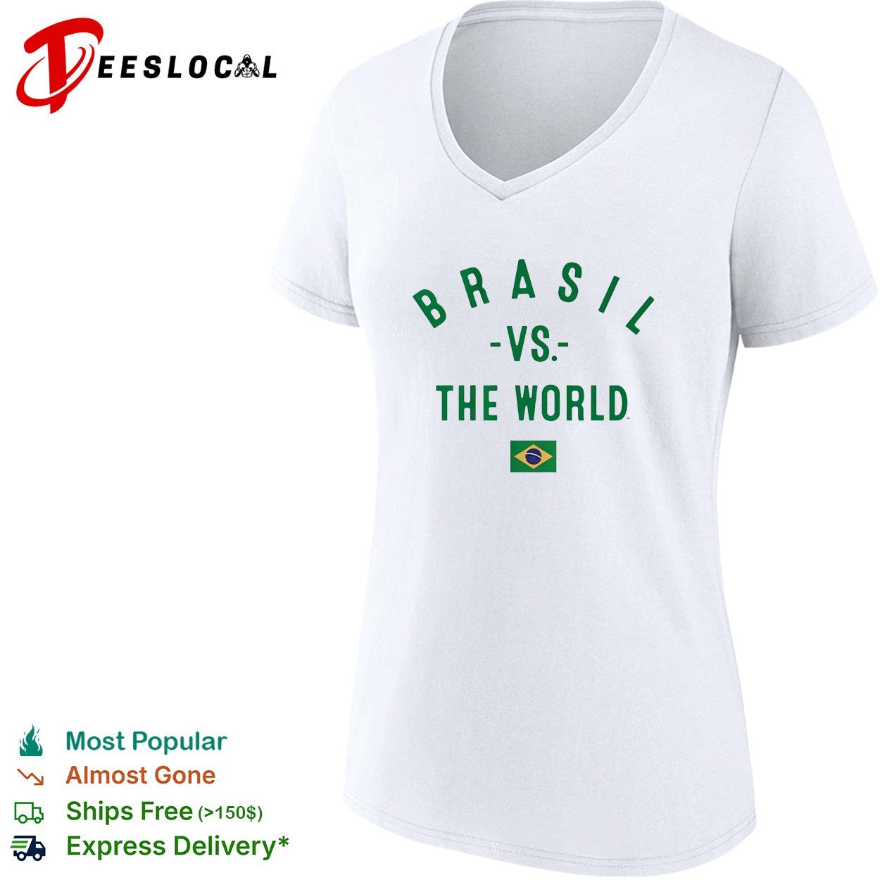 Brasil vs The World FIFA World Cup 2026 having flag shirt