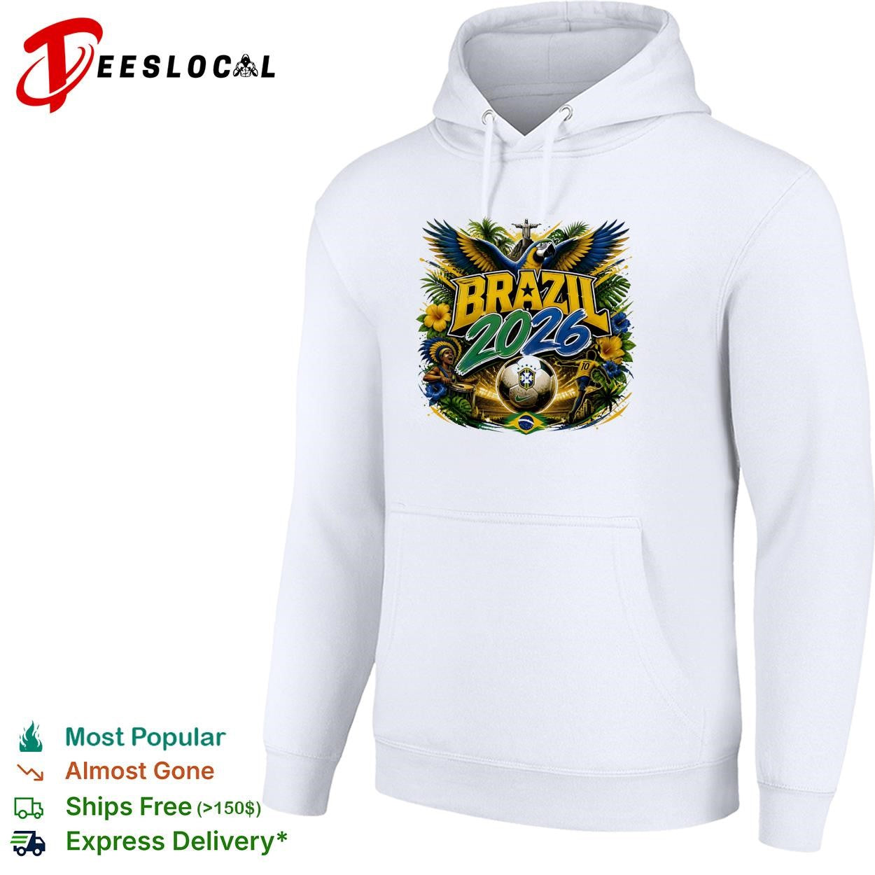 Brazil 2026 FIFA World Cup colorful rooster soccer fan tropical shirt