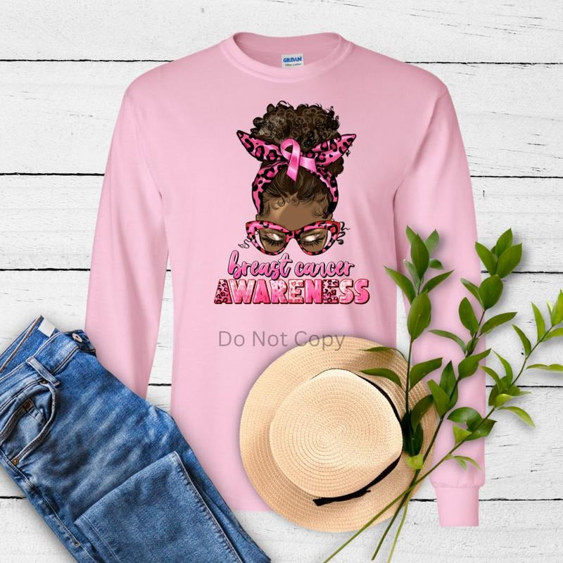Breast Cancer Awareness DTF Transfer ONLY -This is NOT a T Shirt Hoodie, Sweatshirt | TeeBloomCo.com