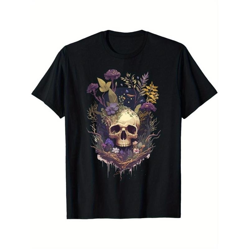 Bucolic Skull Mushroom collector Morels mycologist Goth T-shirt Made in USA Hoodie, Sweatshirt | TeeBloomCo.com