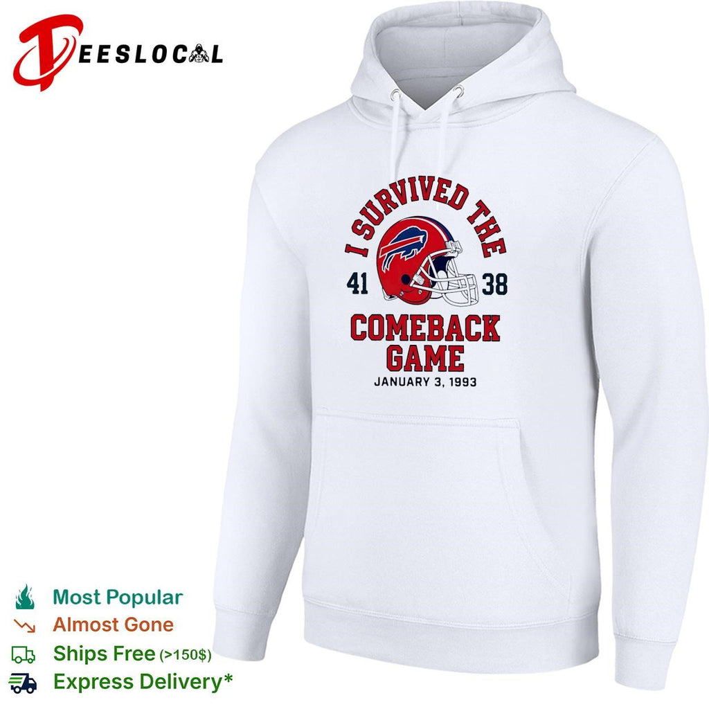 Buffalo Bills I survived the comeback game 41-38 January 3 1993 vintage shirt