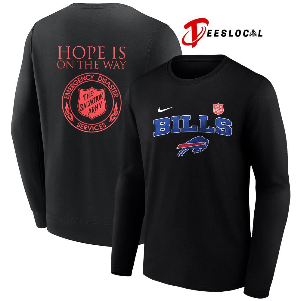 Buffalo Bills x the Salvation army hope is on the way emergency diaster services logo shirt