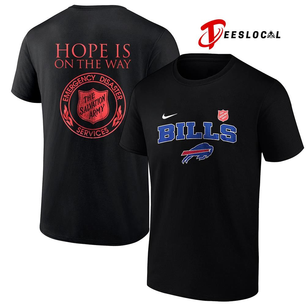 Buffalo Bills x the Salvation army hope is on the way emergency diaster services logo shirt
