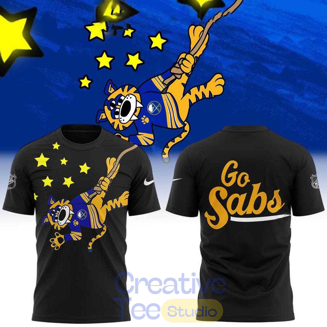 Buffalo Sabres Blue Gold Go Sabs Tee