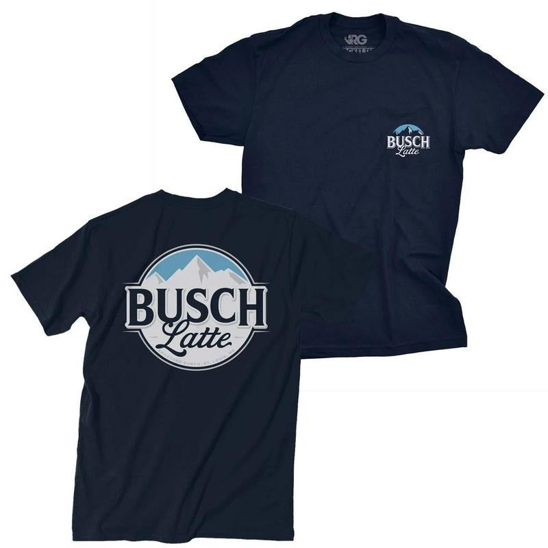 Busch Latte Dark Navy Pocket Tee Shirt Hoodie, Sweatshirt | TeeBloomCo.com
