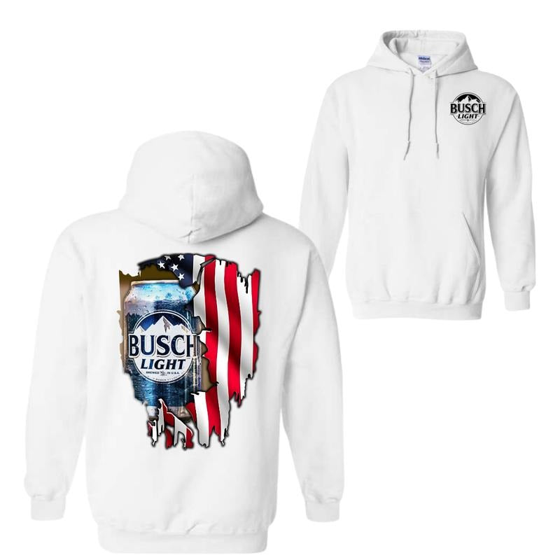Busch Light Logo Flag Hoodie Sweatshirt T-Shirt, Unisex Shirt For Men, For Women | TeeBloomCo.com