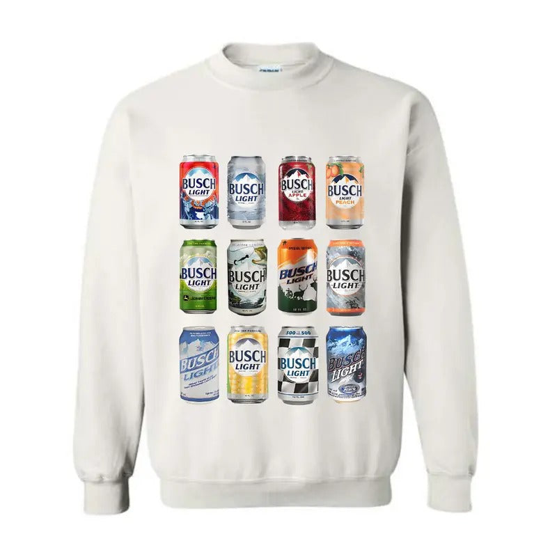 Busch Limited Edition Cans Hooded Sweatshirt, Busch Light Front print T-Shirt Hoodie | TeeBloomCo.com