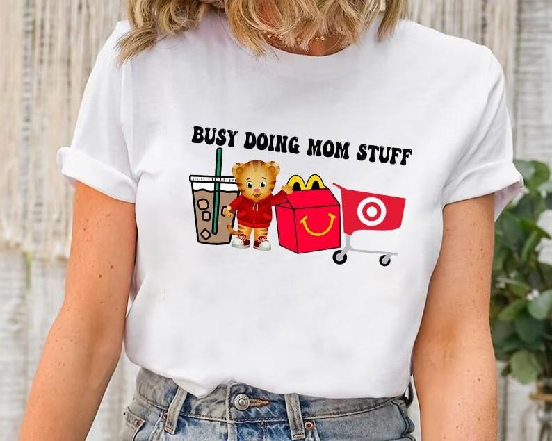 Busy Doing Mom Stuff Shirt, Custom Characters Shirt Hoodie, Sweatshirt | TeeBloomCo.com