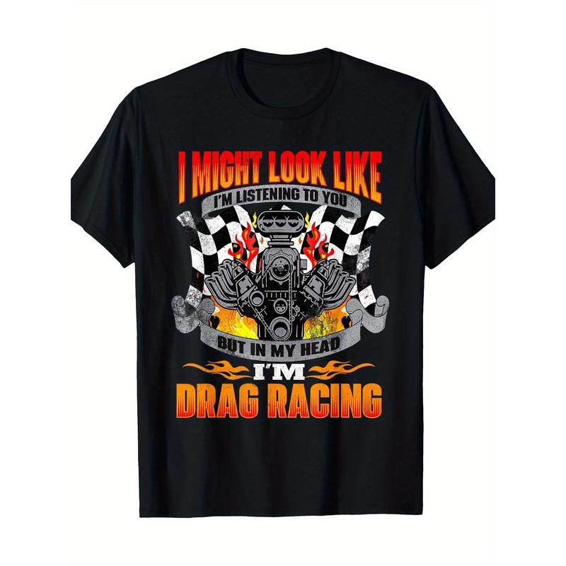 But In My Head I'm Drag Racing - Fun Drag Racing Racing T-shirt 100% Cotton Made in USA Hoodie, Sweatshirt | TeeBloomCo.com
