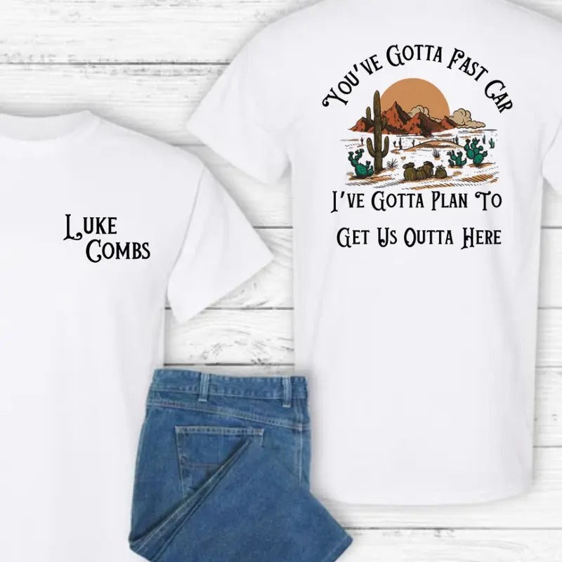 C0mbs Fast Cart 2 Sides Tee, Concert Out Fit, Fan Merch, Country Fans Top, Unisex Short Sleeve Tee Shirt, Casual Clothing...