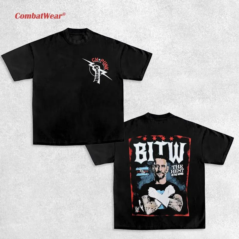 CM PUNK BEST TEE, Wrestling Tee, Wrestling Graphic Tee, Wrestler Shirt, Sports Shirt, Vintage Wresting Shirt, Wrestling...