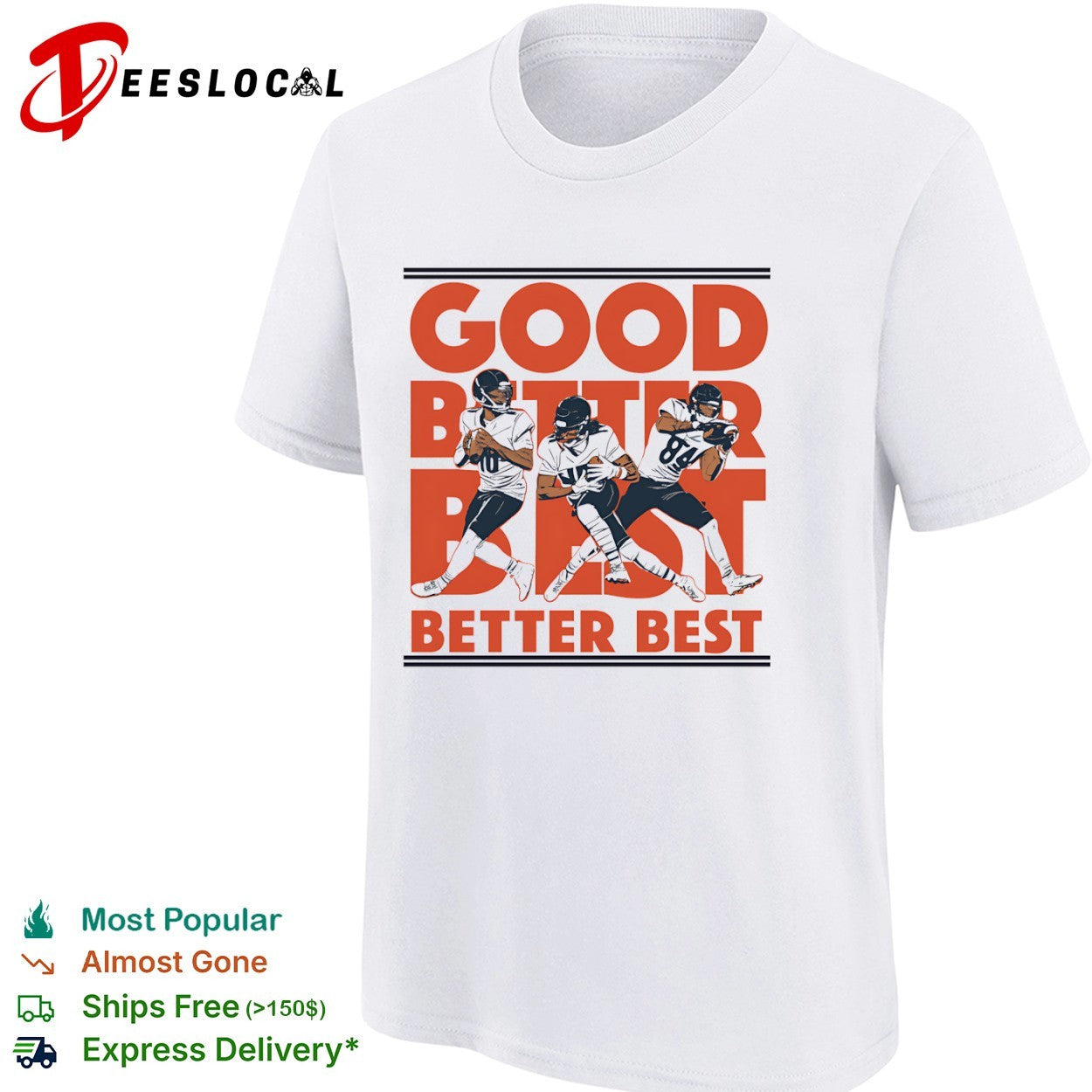 Caleb Williams Keenan Allen Rome Odunze Chicago Bears Good Better Best NFL shirt