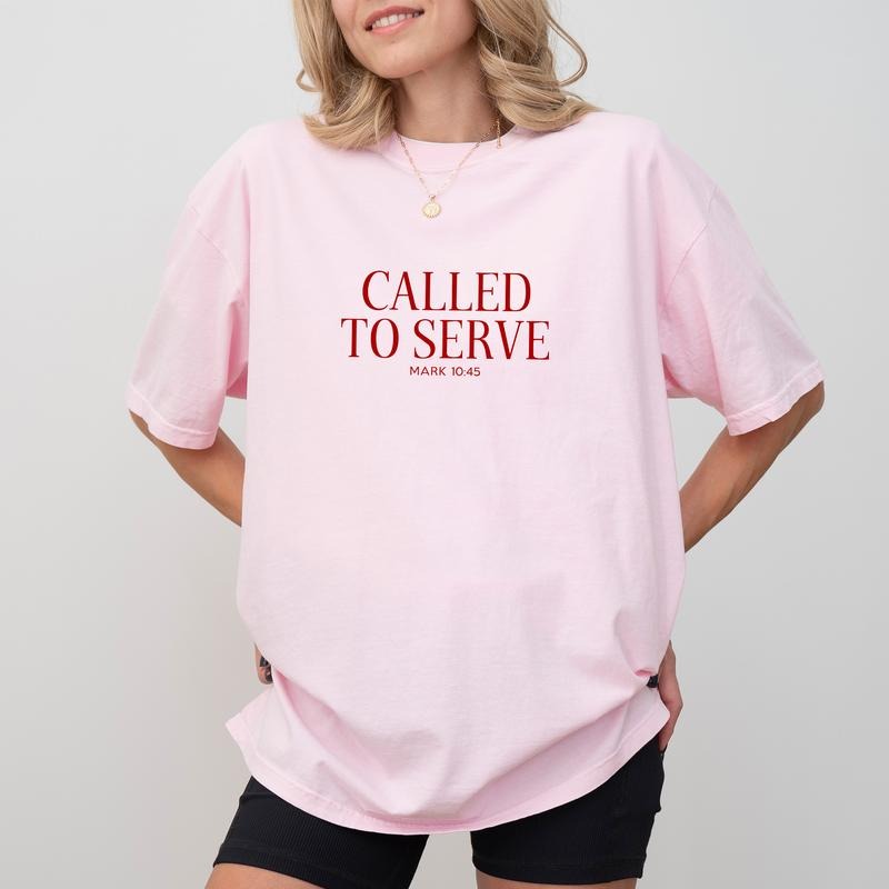 Called To Serve Comfort Colors Shirt, Religious Unisex Graphic Tee, Women Faith Apparel Gift Shirt, Christian Clothing...