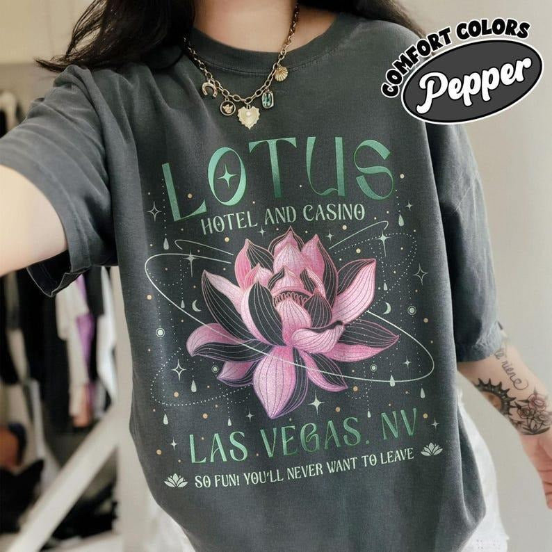 Camp Half Blood Lotus Comfort Colors Shirt, Lotus Hotel and Casino T Shirt, Greek Demigods Tee, Gift For Book Lovers...