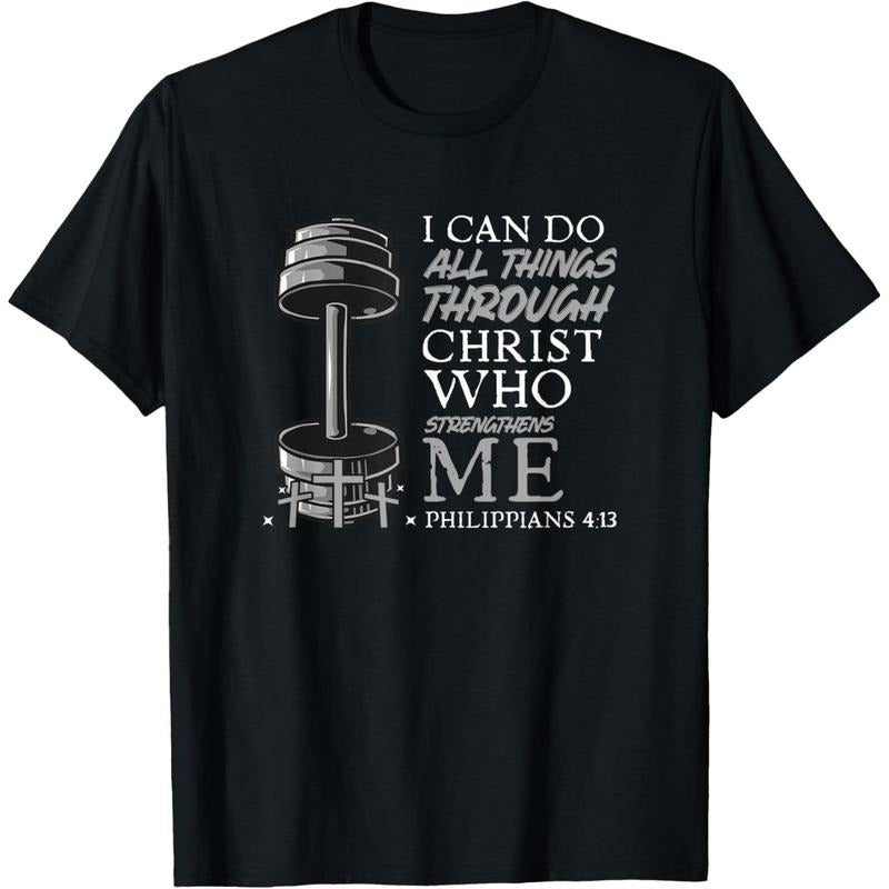 Can Do All Things Weightlifter Christian Gym Bible Verse T-Shirt Hoodie, Sweatshirt | TeeBloomCo.com